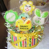 Easter Cookie Bouquet Sugar cookies decorated with Royal Icing. TFL