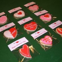Valentine Cookies Sugar cookies decorated with RI made to give to some of my favourite people