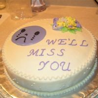 A Cake I Made For My Friends Who Were Moving Away Chocolate cake with BC icing and RI flowers