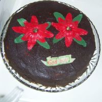 X-Mas Flowers cake with Christmas flowers