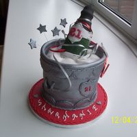 Champaigne Bucket sponge cake with stars