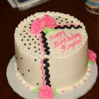 Pink And Black Teen Birthday Cake I copied this design from Cakery because I absolutely love her cakes. They are always beautifully decorated. I just thought it was the...