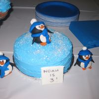 Blue Penguin Mini Cake This was my son's little cake for his Blue Penguin Birthday.