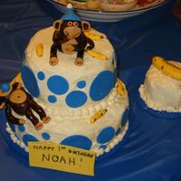Monkey Cake This was my son's first birthday cake. I got the idea from this site. I forgot to take the picture before I started to cut the cake....