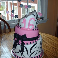 Sweet 16 1st attempt at a topsy turvy cake.
