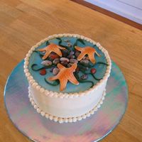 Seaside Birthday I made this cake for a friend's birthday. We had a party at her beach house. It's WASC butter pecan cake with maple buttercream....