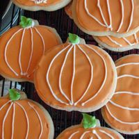 Pumpkin Cookies This is my first attempt at using royal icing, as well as my first attempt to decorate cookies.