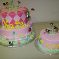 Lady Bugs & Bumble Bees Buttercream with fondant accents. Lady bugs & bumble bees are fondant