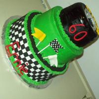 Racing/tire Buttercream with fondant accents