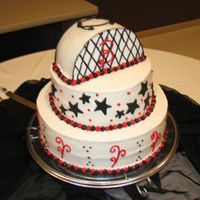 Retirement Cake This was for a preschool director at the school I teach at. It is all bc icing with ribbon handles for the top tier, which is supposed to...