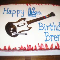 Guitar Heo Cake Guitar Hero cake.. All decorations one in fondant.