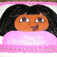 Dora Cake Dora cake frosted with BC.
