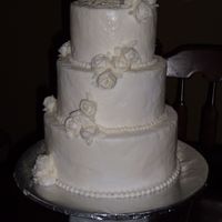 Butter Cream Rose Cascade This is my fisrt cake dummie cake. Any tips for getting the icing smooth would be greatly appreciated! I used all buttercream to frost and...