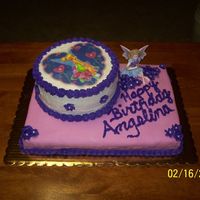 Tinkerbell Cake I still need a lot of practice on getting my icing smooth but here a cake i made for my sisters granddaoughter.