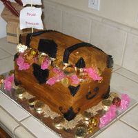 Treasure Chest I made this cake completly out of frosting ( this was before I new about fondant). The lid was made out of rice crispy treats.