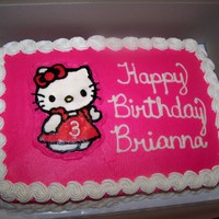 Brianna's Hello Kitty Cake WASC cake with buttercream icing. Hello Kitty is FBCT.