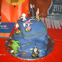 Jessie_Homecoming_Birthday_009.jpg Nightmare Before Christmas Birthday Cake. Very first timer here! Sooo many mistakes but cake tasted good. Store bought cake mix and...