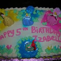 Princess cherry chip cake with the disney princess on them