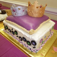 Retirement/senior Prom Theme Cake made for a retirement with retiree and wife being king and queen of "Senior prom" Cake is carrot cake with cream cheese...