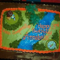 Go Diego Go! Birthday Cake this was done for a friend whose daughter LOVES Diego. She found the figurines on ebay and i did the rest...it's a yellow and choco....