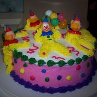 Wilton Course 1 Cake My clown cake for my course 1 class.