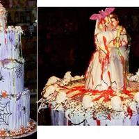 Halloween Wedding This faux cake was made to help decorate a halloween skit that tookplace at a town function a few years ago. It's covered with royal...