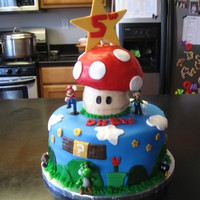 Super Mario Bros. I found so much inspiration on this site. Made this for my son's birthday. A bit too much weight of the mushroom stem, but I will...