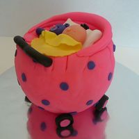 "going For A Walk" This cake is cover with fondant, and the details the baby and the bear are made out of fondant too.