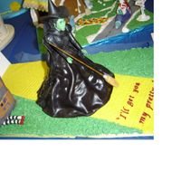 Wicked Witch Cake Mrs Cakeking made this for the Mckinney cake show and won first place. This was her first show and she was extremly scared to enter.But she...