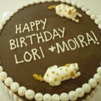 Puppy Cake After the kitty cake, I got a request for puppies. Chocolate on chocolate with buttercreme puppies.