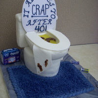 Toilet Cake Made this for my co-worker. Everyone loved it! I used half an egg pan for the toilet bowl and the wilton oval pan for the base. All...