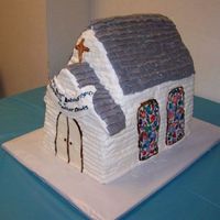 60Th Anniversary This cake was made for a couple who's lives revolved around their church. I made it with 2- 11x15 and 1- 9x13 all cut in half and...