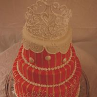 Princess Cake I did this cake for my daughter's 3rd birthday. I hand painted the stripes. The crown is royal icing.