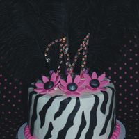 Zebra Graduation This is actually a graduation cake. It was very fun to do, no stressing which was nice. Thanks for looking.