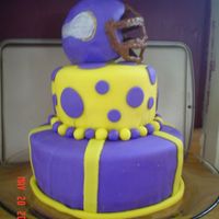 Parker's 17Th Birthday My cousin's 17th birthday cake. He comes from a long line of Minnesota Viking's fans. MMF covered cakes with MMF accents....