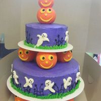 Spooky And Cute I used a Wilton idea from their website to create this cake. It was so cute. I think the purple was a little too strong and was bitter by...