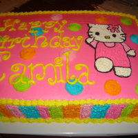 Hello Kitty Two-layer cake in buttercream.