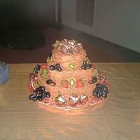 Tuxedo Strawberry Groom's Cake This is the first time I've done tuxedo strawberries. I thought this cake turned out very nicely. I love the elegance that the kiwi...