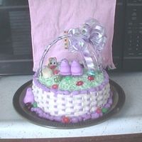 Easter Cake The 1st cake I made that wasn't plain and the 1st time I made my own frosting instead of canned(I did strip my mixer making the...