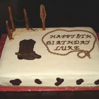 Western Birthday Birthday boy wanted a cowboy theme. All fondant on buttercream