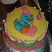 Precious Moments Birthday Bird Precious moments coloring book bird on a birthday cake.