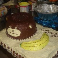 Monkey Cake used the basic martha stewart monkey cake idea and added onto it.. excuse the mess. hehe this was my second attenmpt at cake decoration..my...