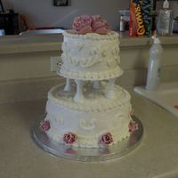 Vow Renewal Cake With Gumpaste Flowers This cake was for my in-laws' vow renewal. It is white cake with lemon filling and cream cheese icing. The flowers are gumpaste. There...