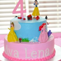 Disney Princess Tea Party I made this cake for my daughter's 4th birthday. She was very happy with it! All buttercream with fondant accents. Each Princess had...