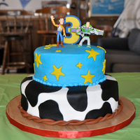 Toy Story 3 Birthday Cake Buttercream with fondant accents