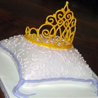 Pillow Cake With Gumpaste Tiara 