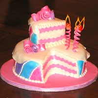 Mad Hatter Tea Party Whimsical Wedge Cake Happy Unbirthday to you... to me!?!