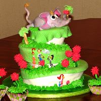 Horton Hears A Who My first topsy turvey cake. I learned a lot. Next one will be much better! Horton is made from a cupcake, and the who family is piped with...