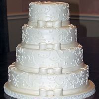 White On White Vines & Bows 