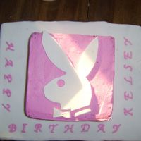 Playboy Cake Playboy cake for my little cousins 18th birthday. All she asked for was pink icing so the playboy was a surprise, she loved it. It was...
